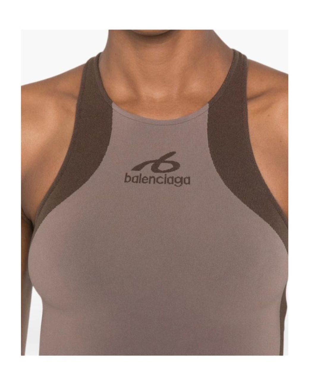 Balenciaga Brown Techwear Seamless Tank Top