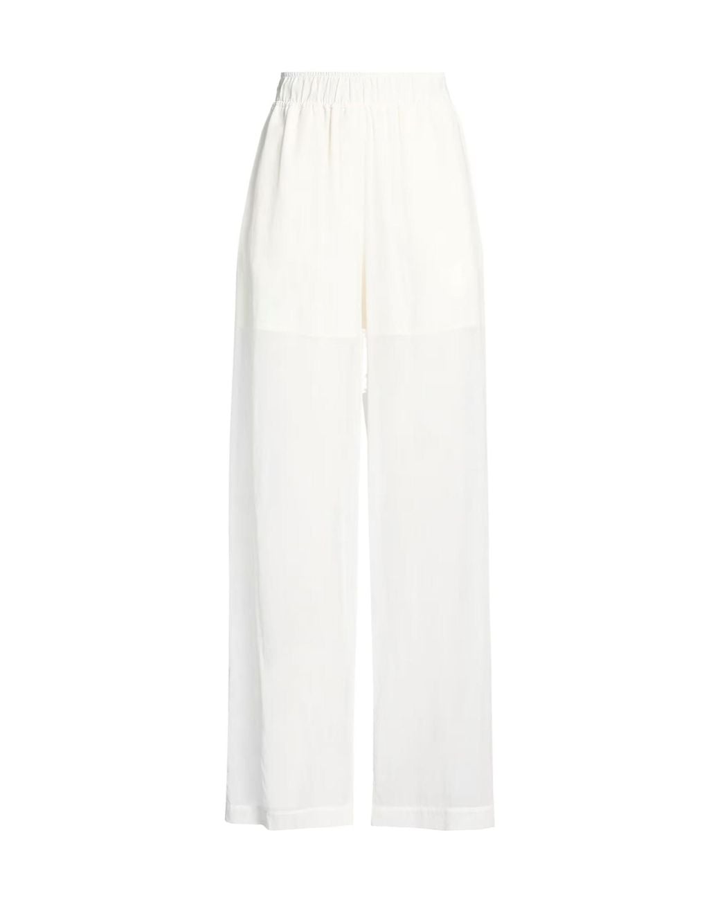 Brunello Cucinelli White Loose Trousers