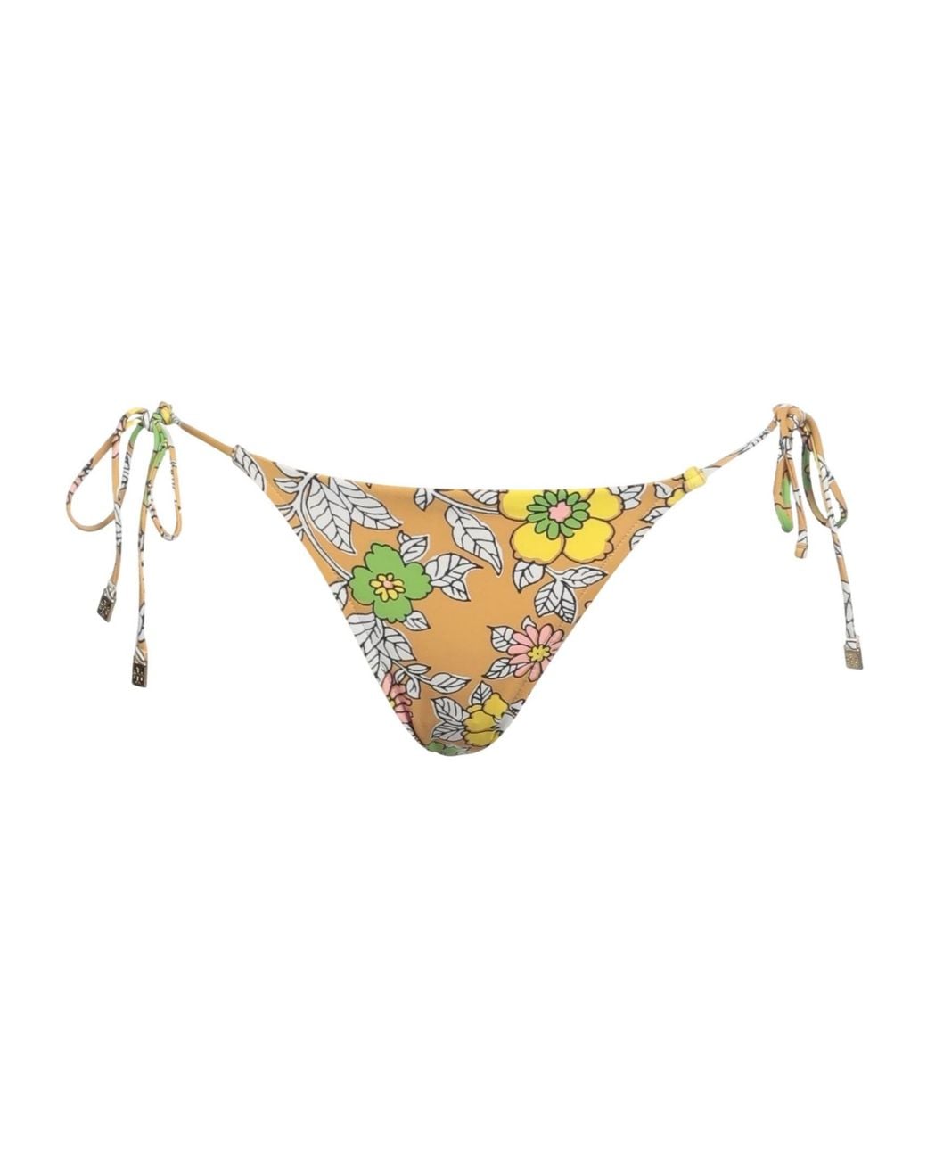Tory Burch White Floral Print Bikini Bottoms