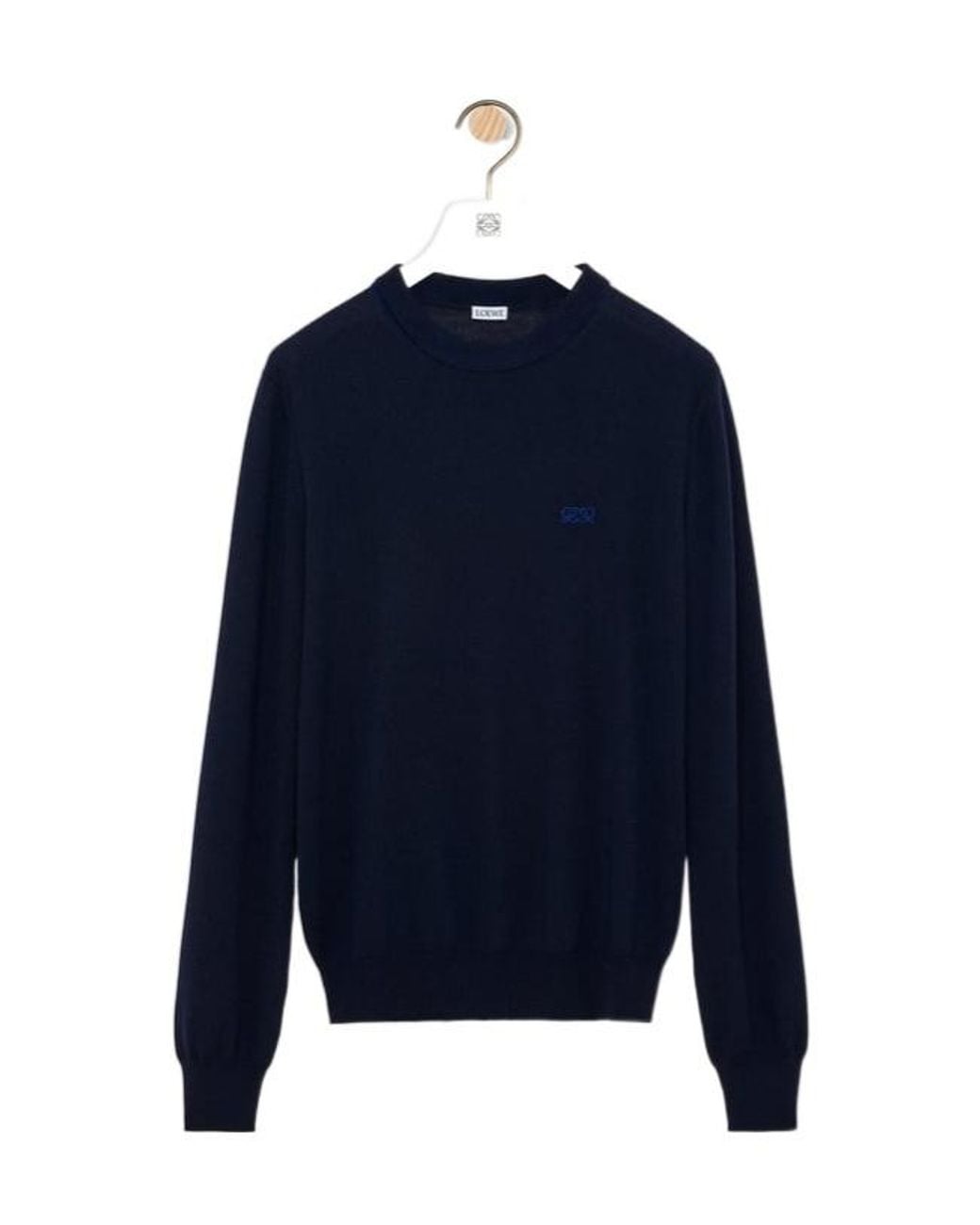 Loewe Blue Lightweight Logo Knitted Sweater for men