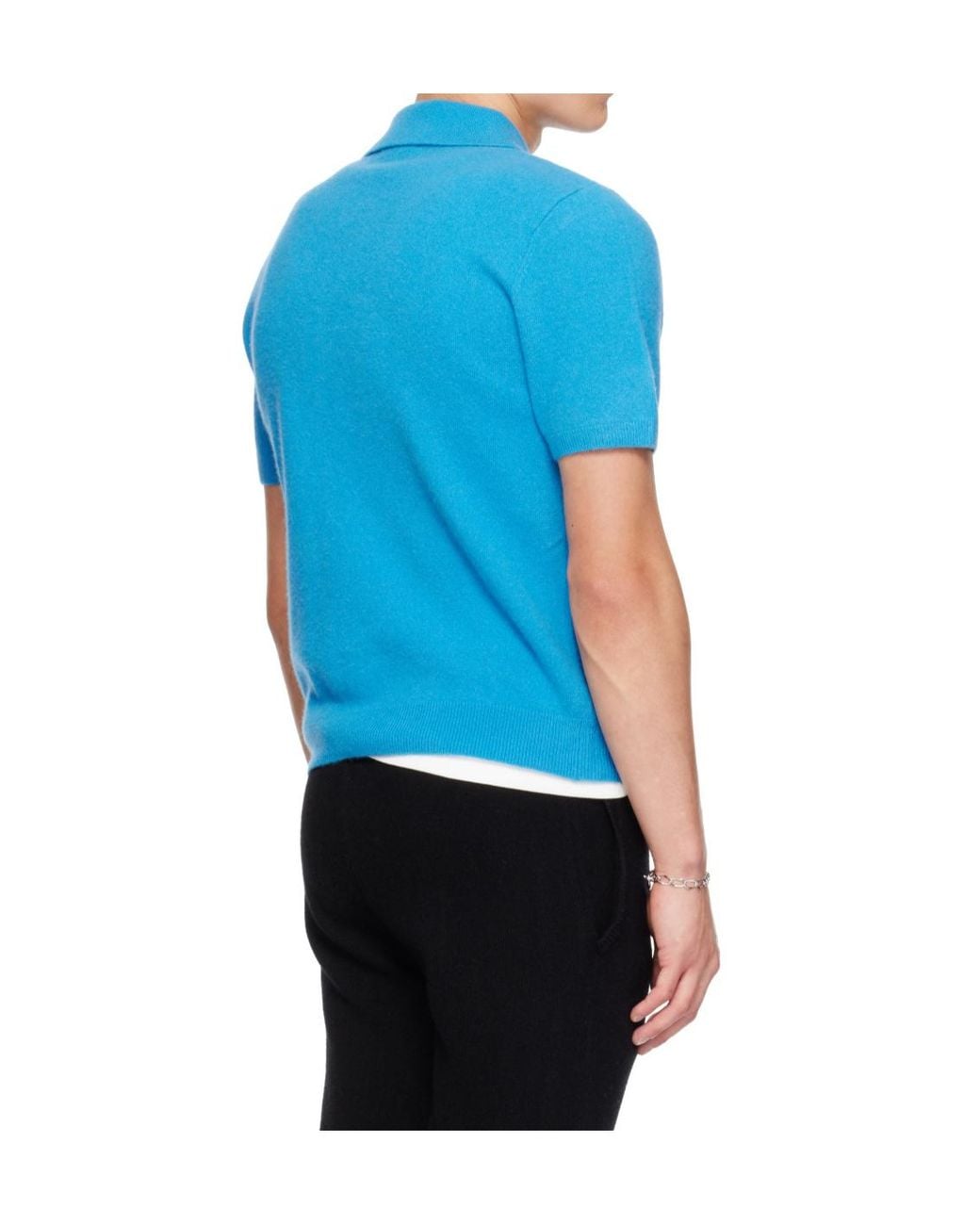 Entire studios Blue Button-Front Short-Sleeve Polo Shirt for men