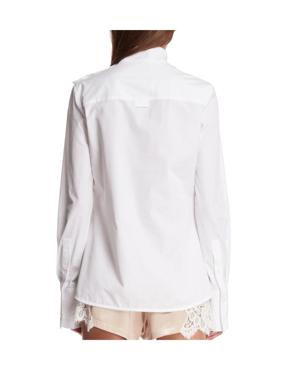 Mugler White ミュグレーのポプリンフェンシングシャツ