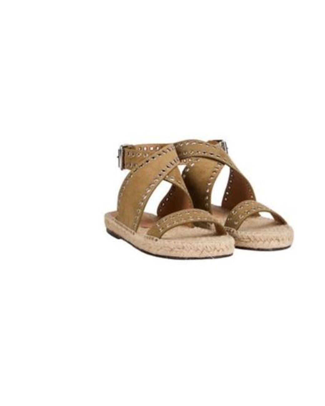 Isabel Marant Natural Fashion Versatile Leather Jute Sole Sandals