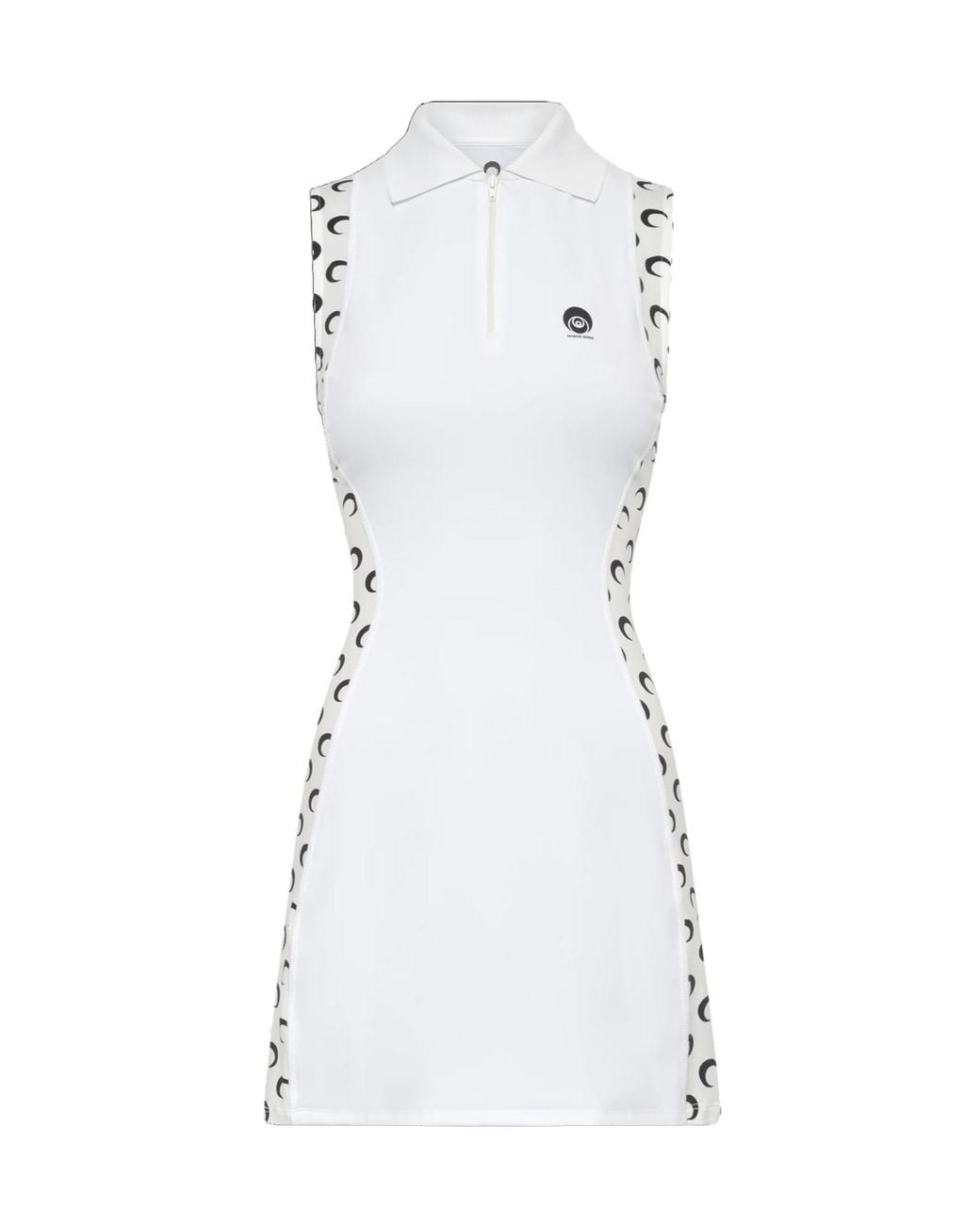 MARINE SERRE White Moon Inserts Athleisure Polo Mini Dress