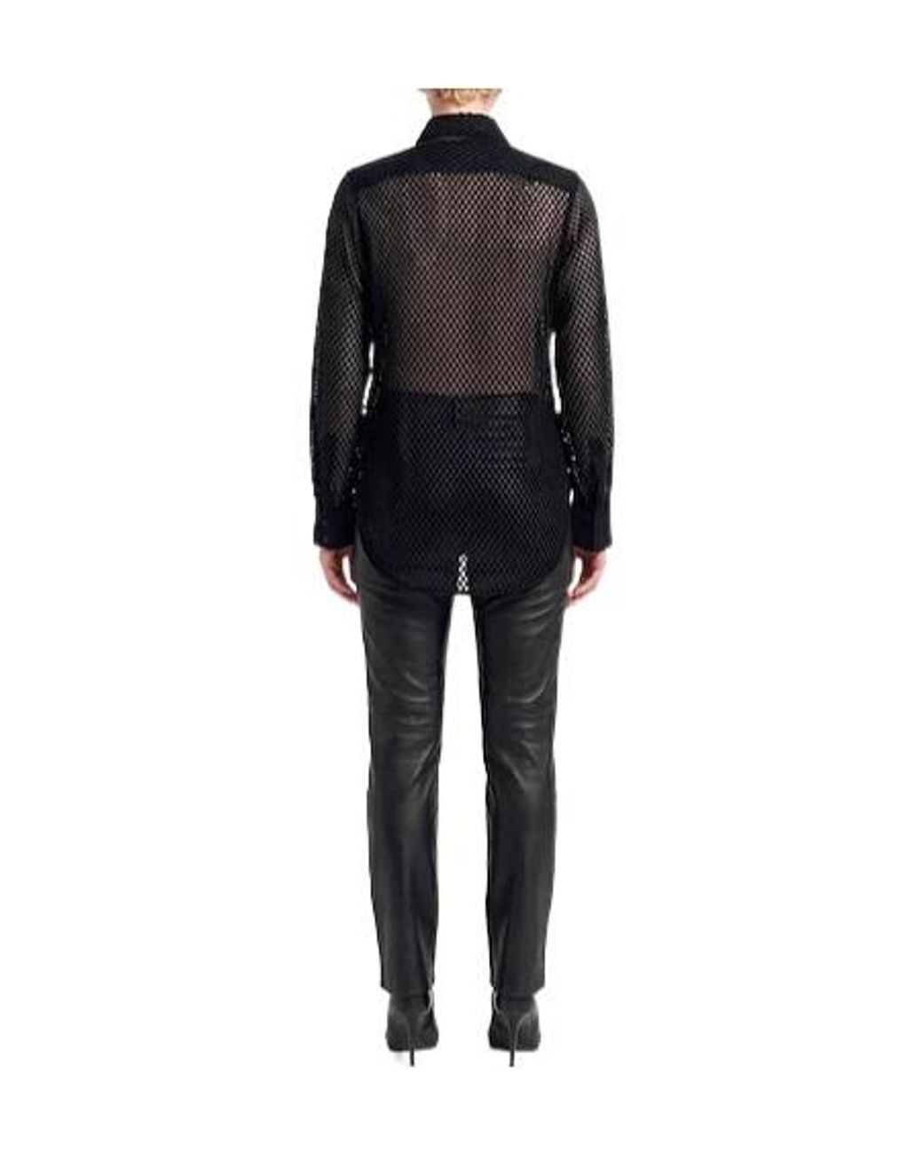 Rag & Bone Black Velvet Longsleeve Shirt