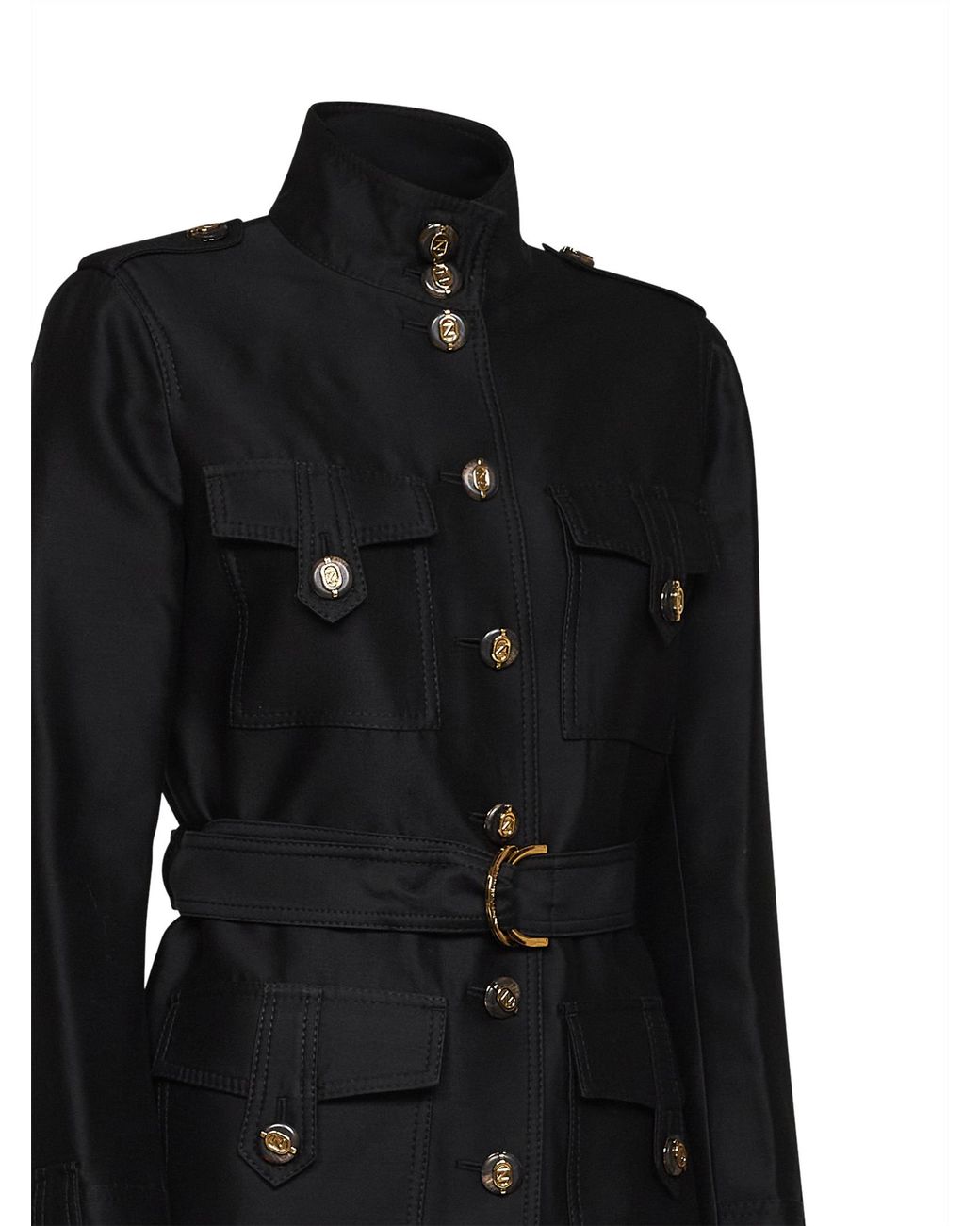 Zimmermann Black Valiant High Neck Jacket