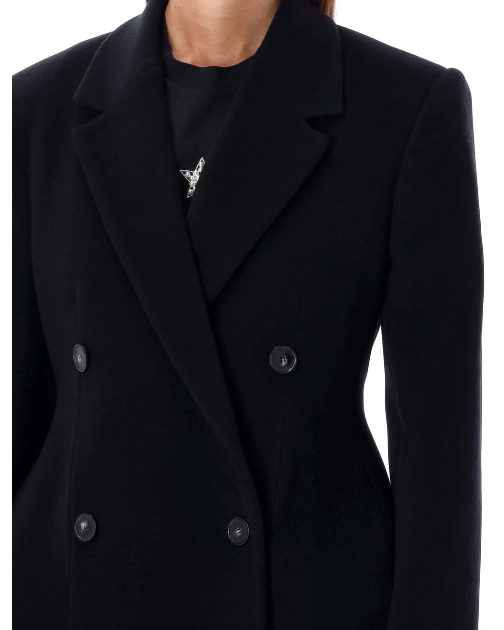 Stella McCartney Blue Double Breasted Long Sleeved Coat