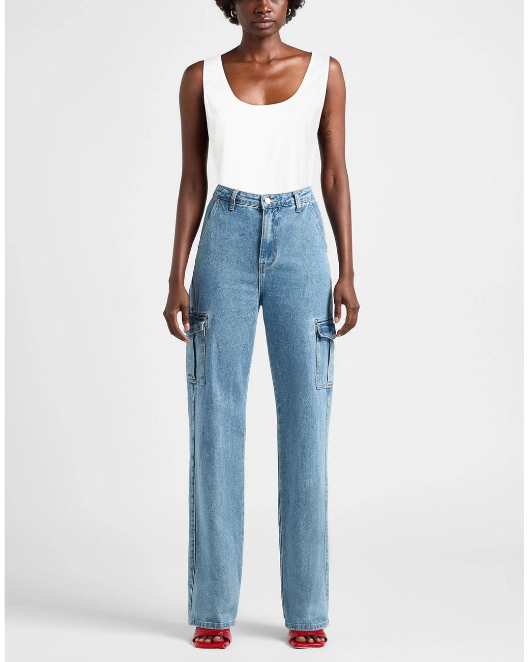 Weekend by Maxmara White Solid-Colored Sleeveless Top