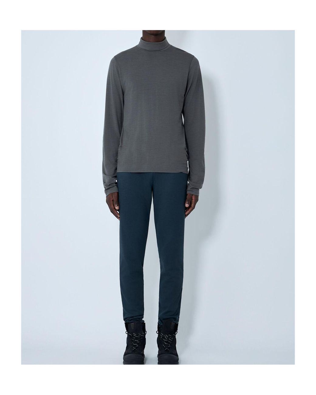 Rier Blue Turtleneck Jumper for men