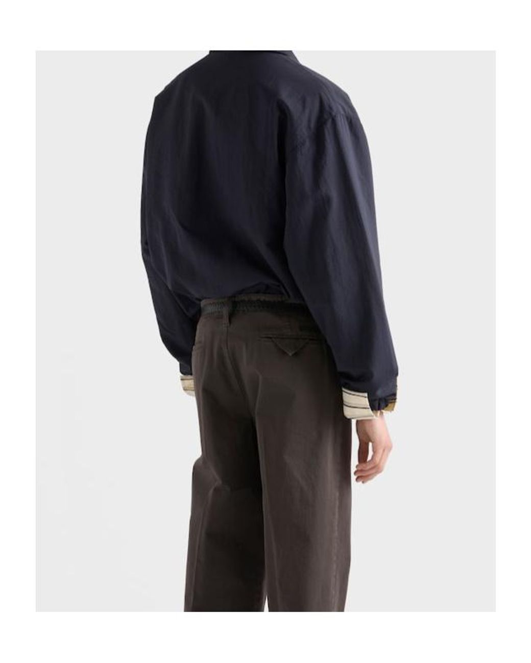 Prada Blue Zip-Up Bomber Jacket for men