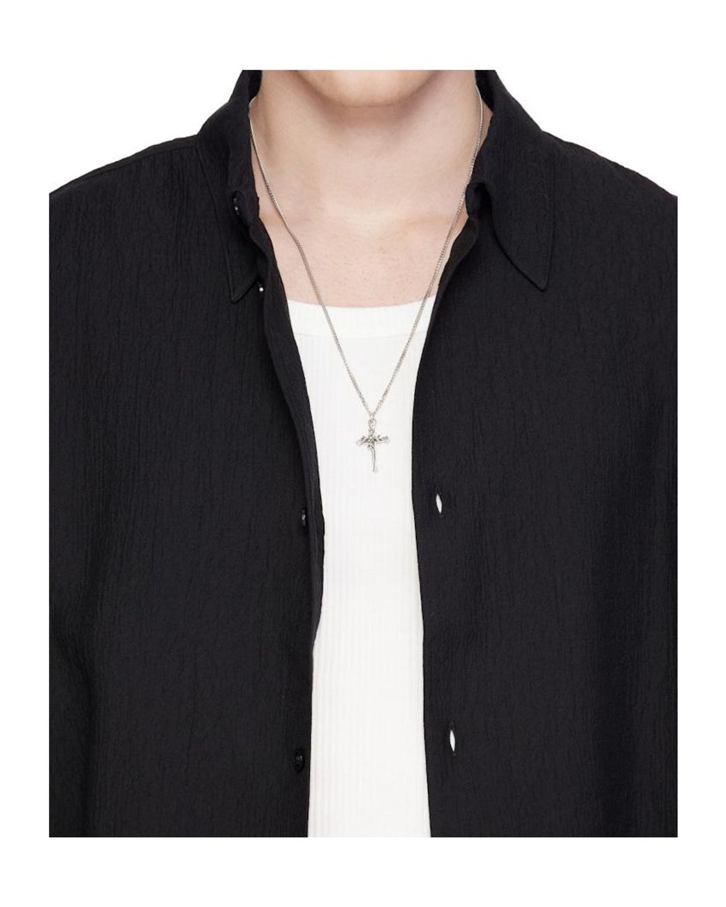 Emanuele Bicocchi White Cuban Chain Necklace for men