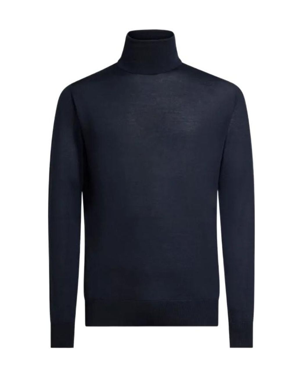 Etro Blue Cashmere And Silk Turtleneck Sweater for men