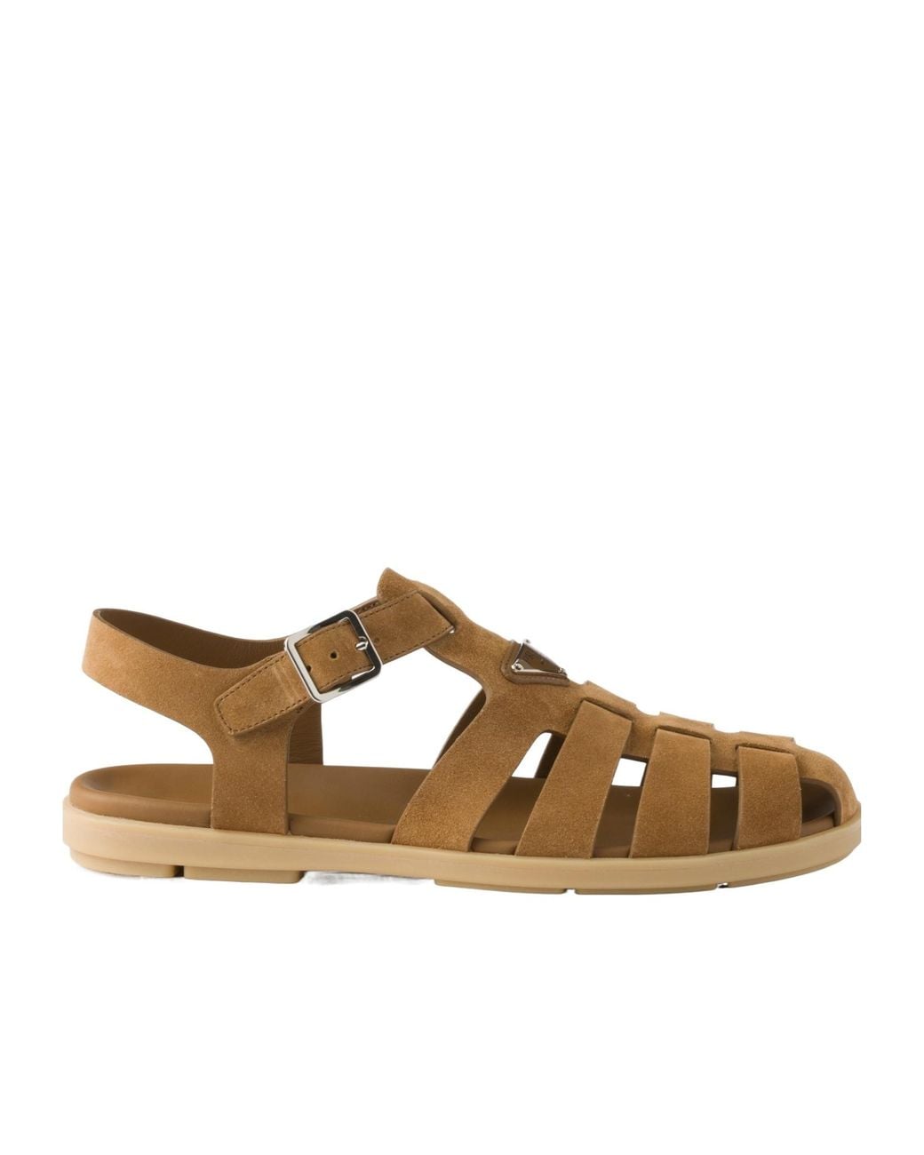Prada Brown Suede Fisherman Sandals for men
