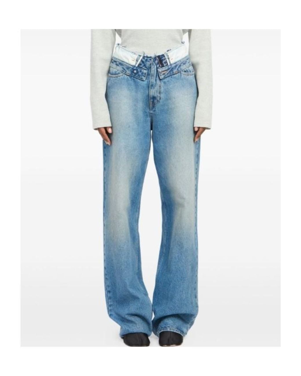 MM6 by Maison Margiela Blue Straight-Leg Jeans
