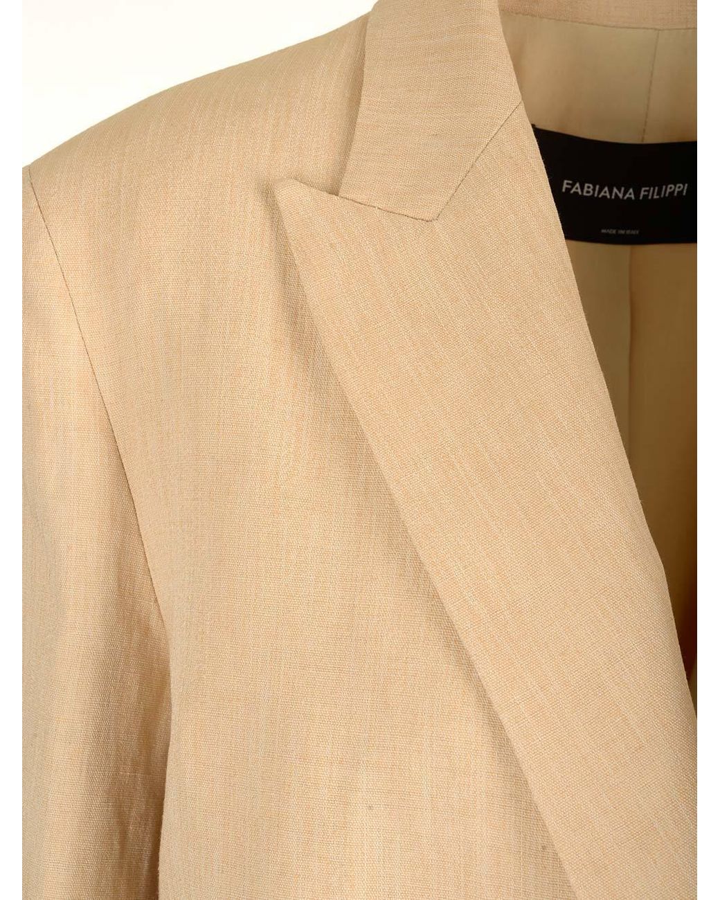 Fabiana Filippi Natural Oversized Double-Breasted Blazer
