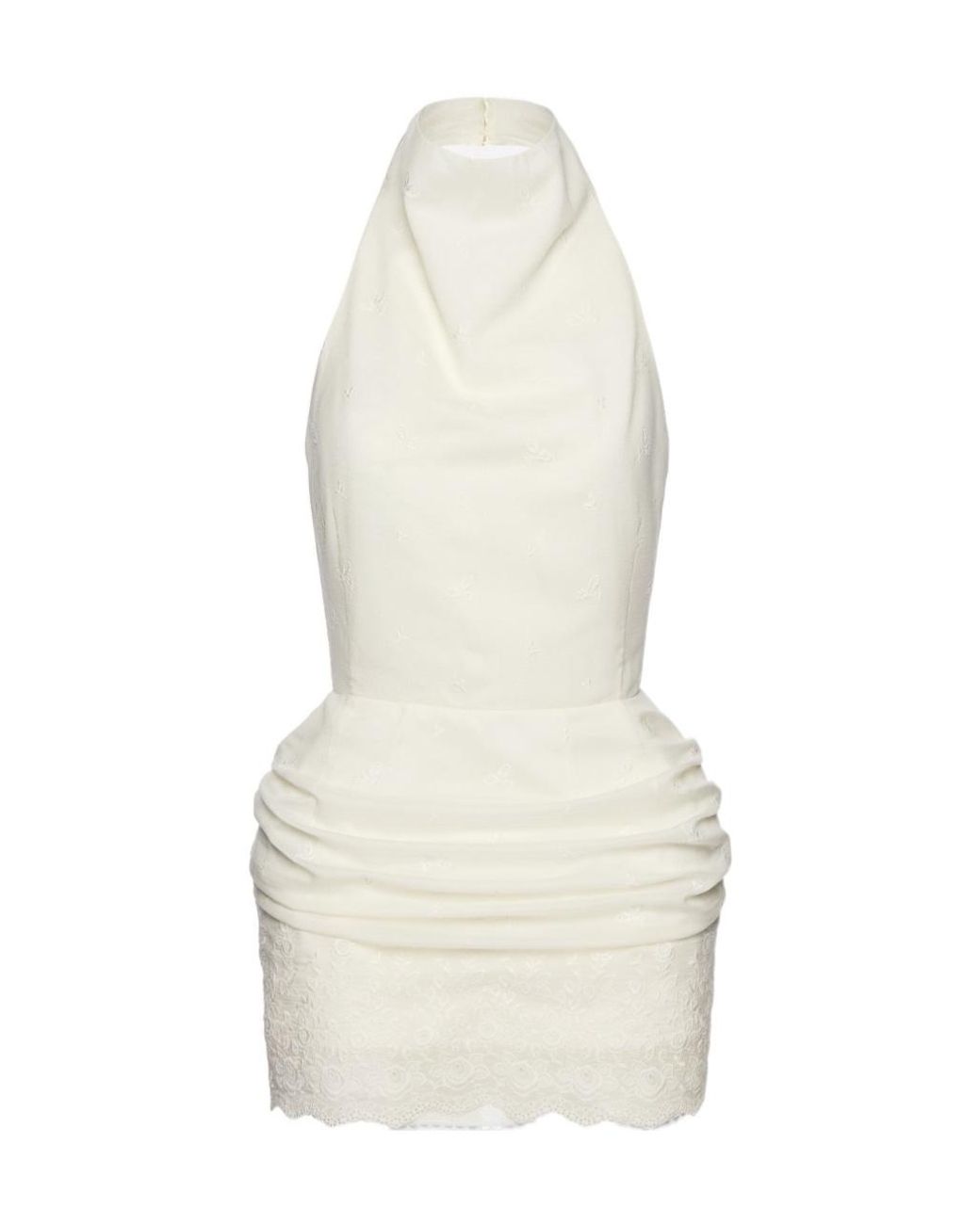 Magda Butrym White Halterneck Mini Dress