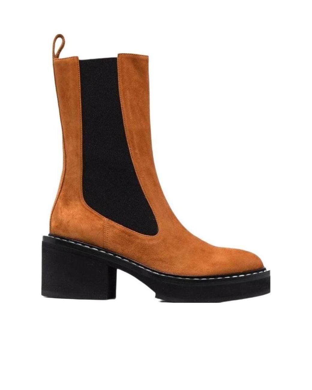Khaite Brown Calgary Block Heel Boots