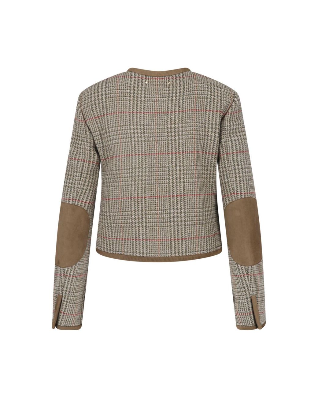 Golden Goose Deluxe Brand Brown Checked Cropped Jacket