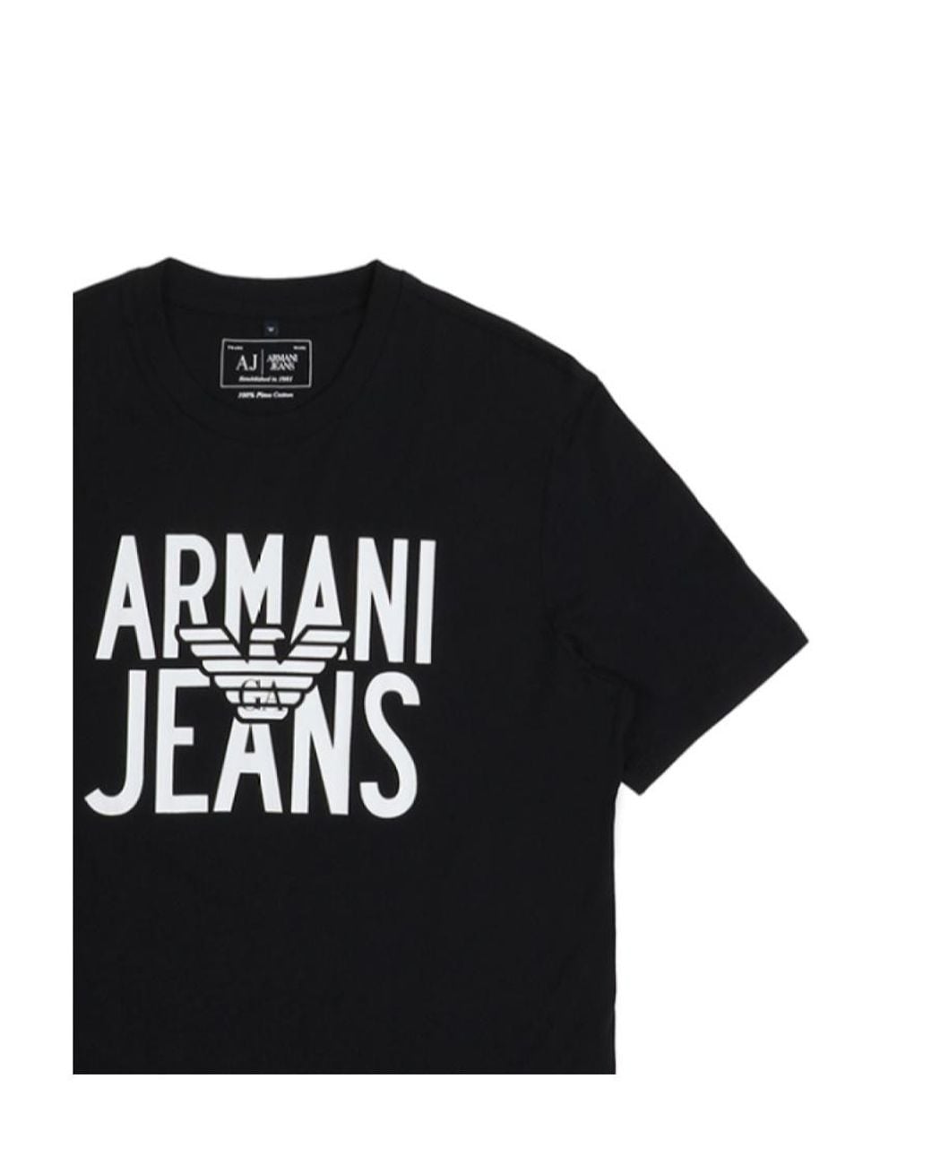 Armani Jeans Black Short-Sleeved T-Shirt for men