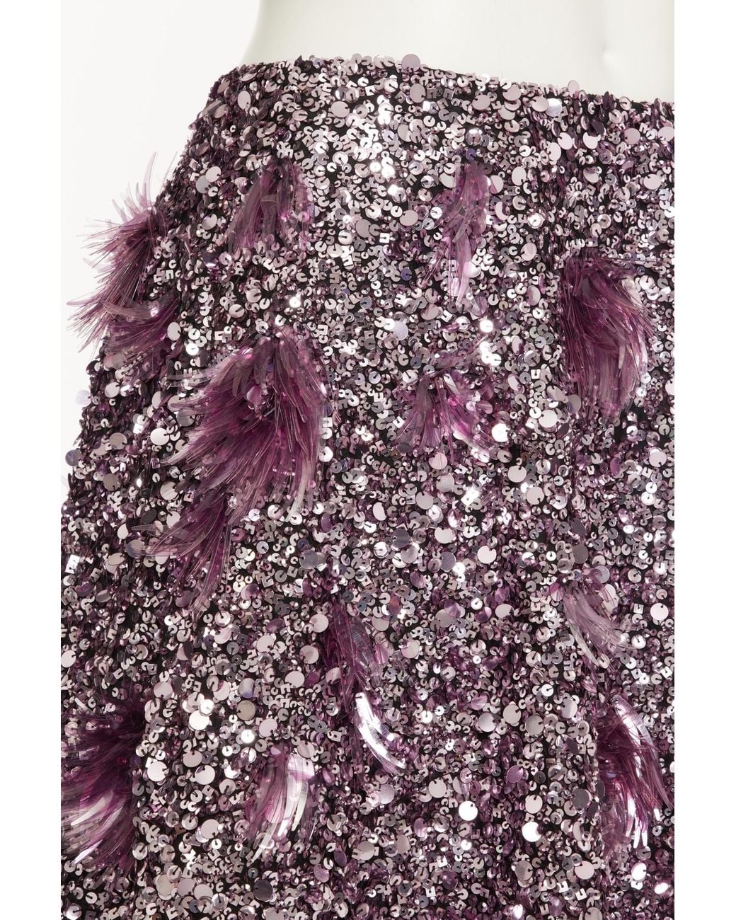 Valentino Purple Sequined Skirt