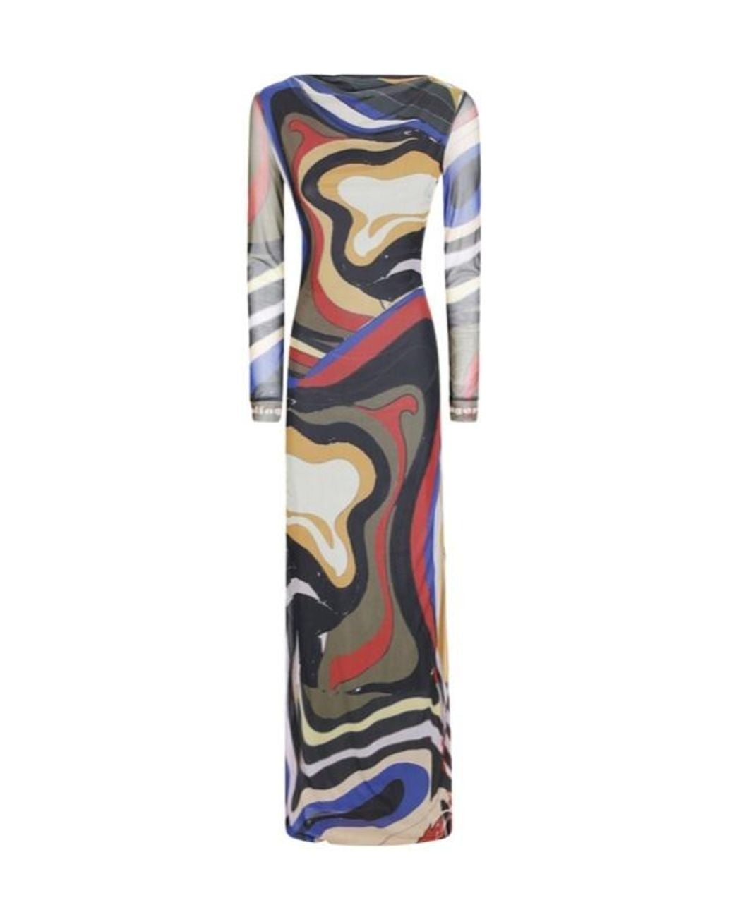 OTTOLINGER White Printed Mesh Maxi Dress
