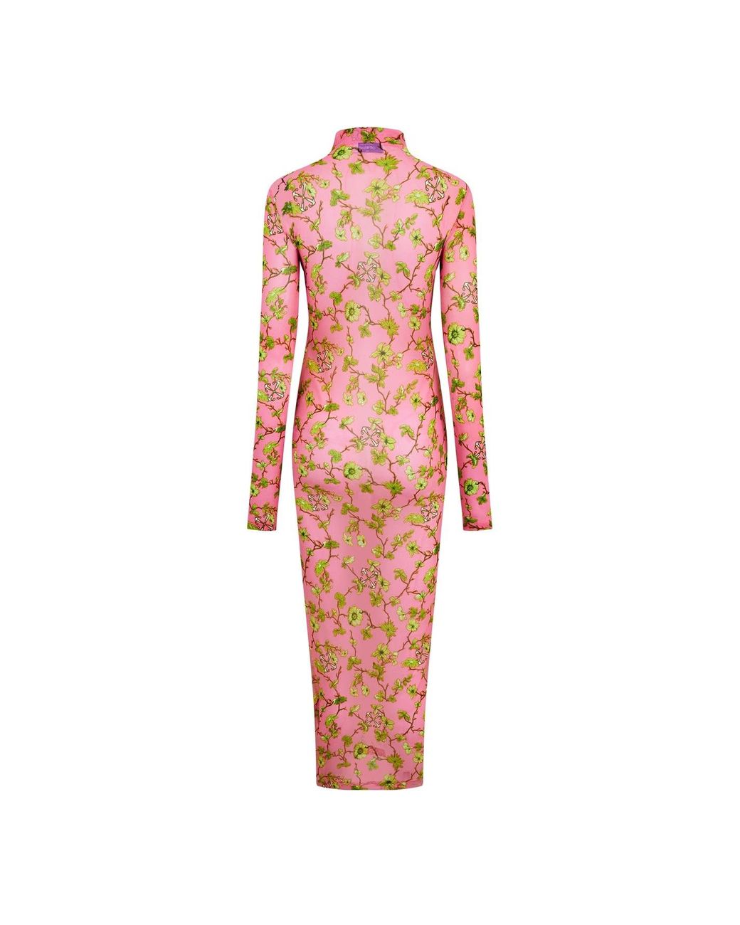 Off-White c/o Virgil Abloh Red Ramage Tulle Long Dress