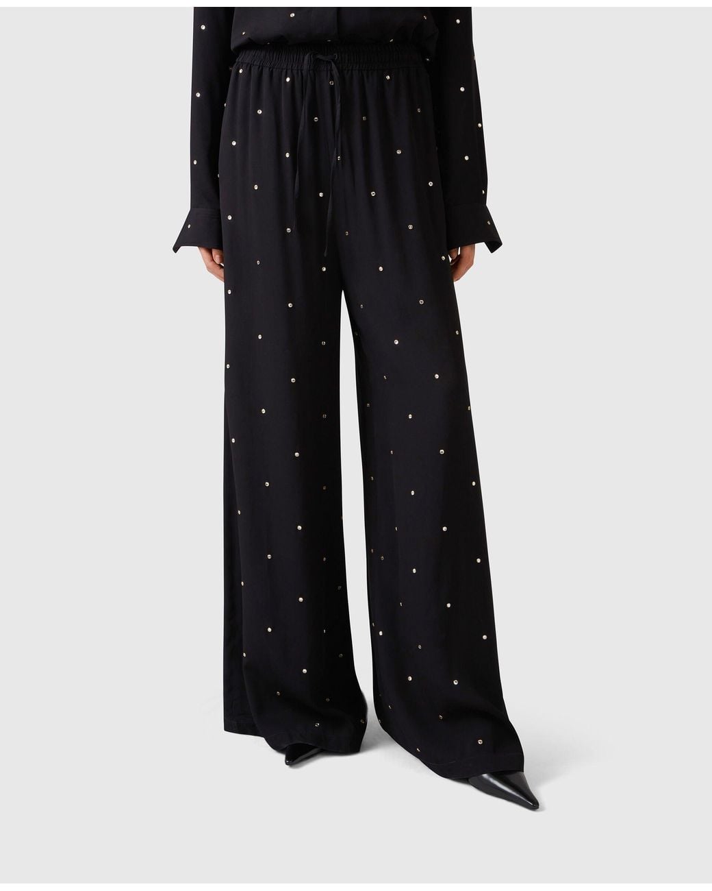 Stella McCartney Black Drawstring Casual Pants