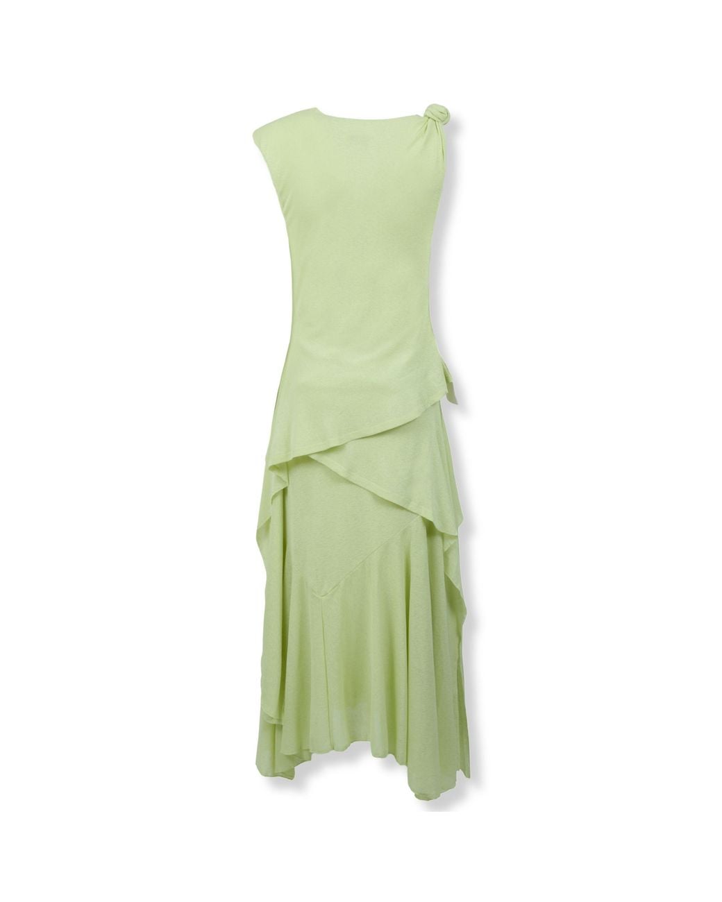 Ganni Green Sleeveless Dress