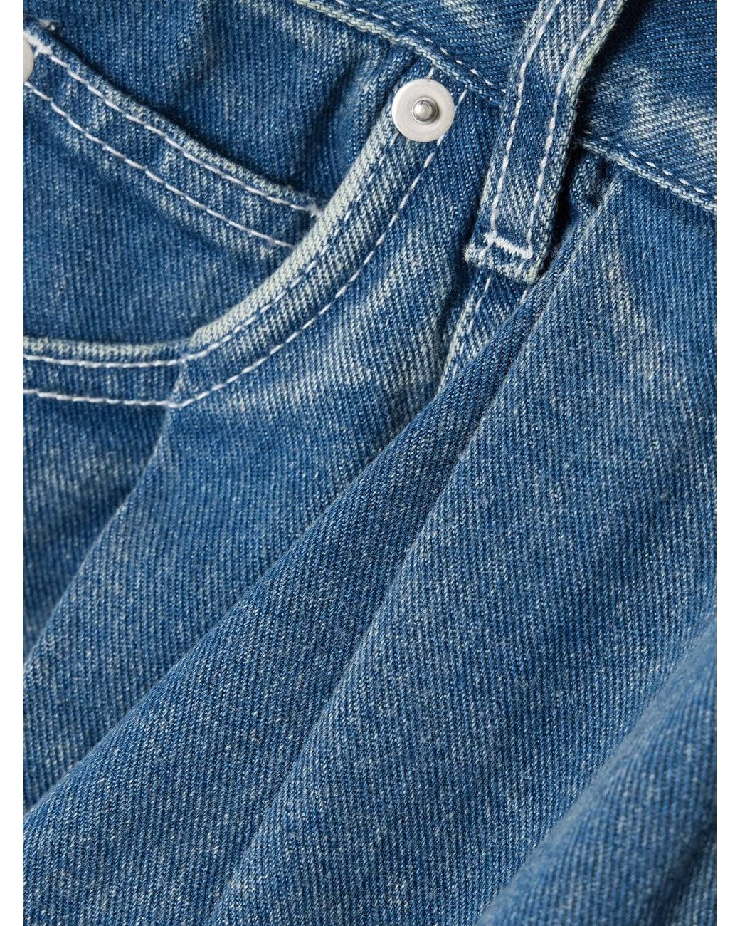 Sea Blue Stasia Denim Pleated Jean Shorts