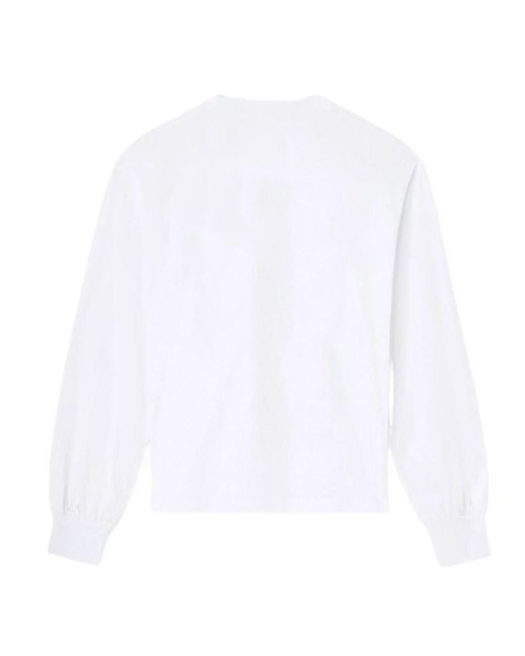 Ganni White Teddy Mushroom Long-Sleeve T-Shirt