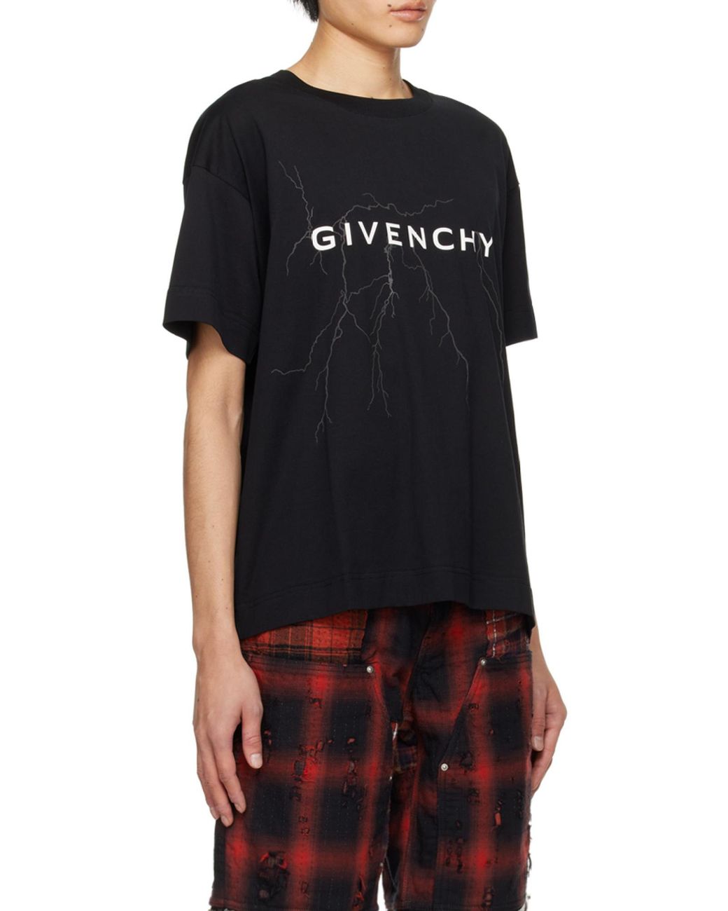 Givenchy Black Boxy Fit Crewneck T-Shirt for men
