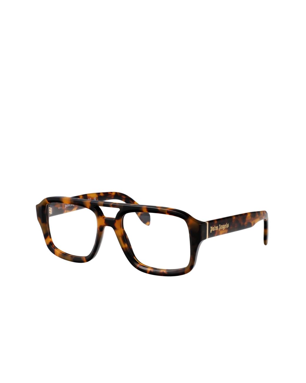 Palm Angels White Tortoiseshell-Effect Glasses for men