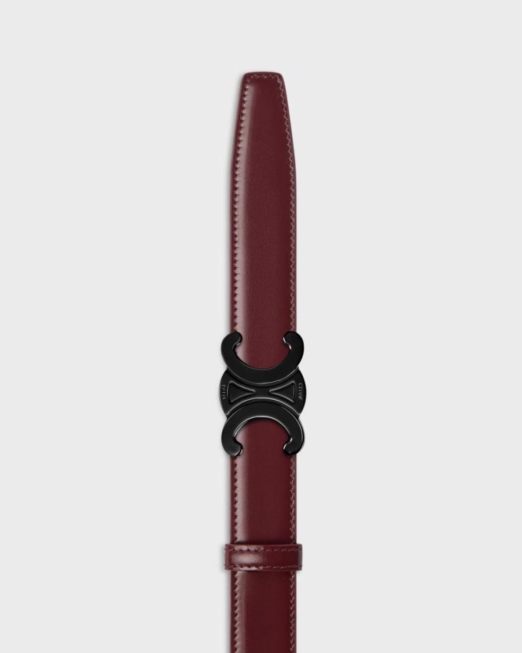 Céline White Triomphe Buckle 25 Mm Reversible Belt