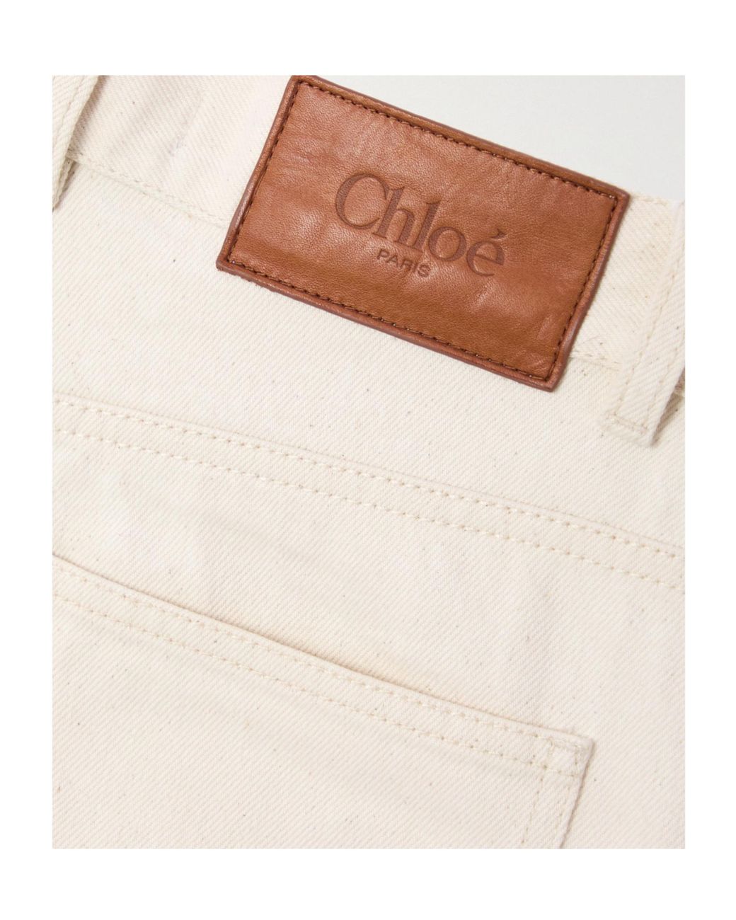 Chloé White Chloé High-Waisted Flared Jeans