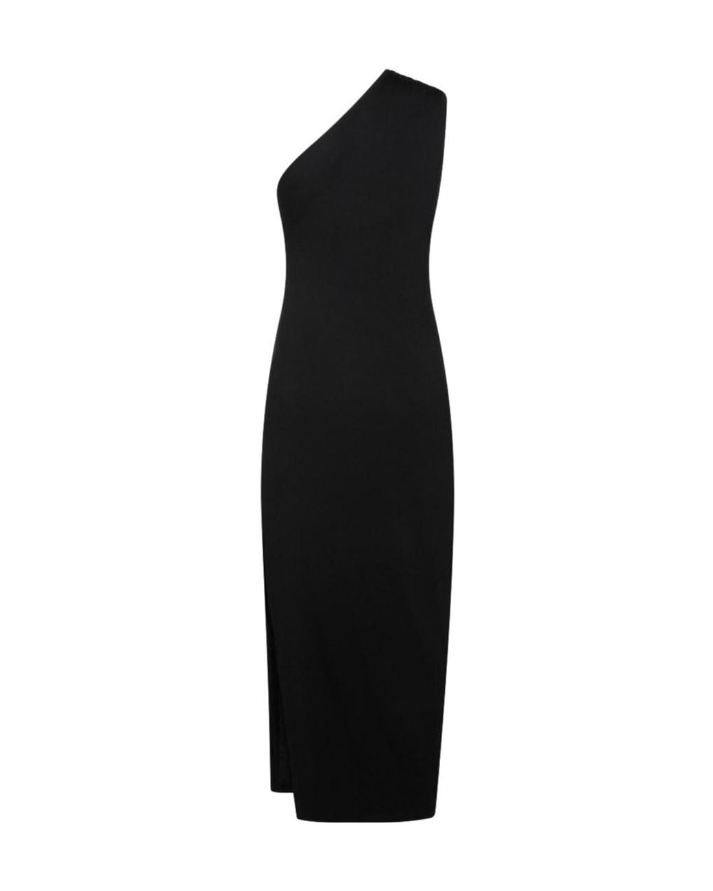 Thom Krom Black One-Shoulder Sleeveless Midi Dress
