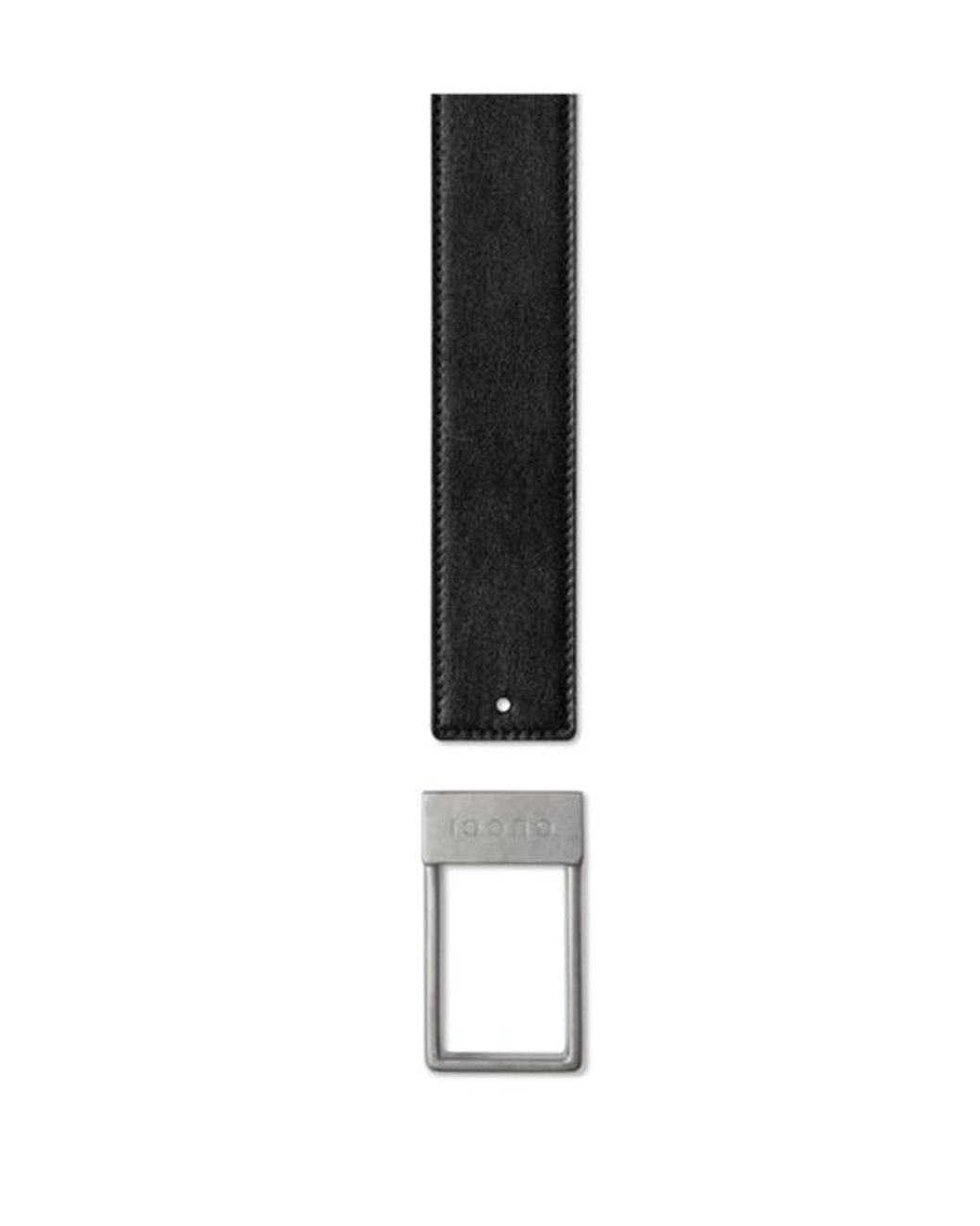 Gucci White Monogrammed Square Buckled Belt for men