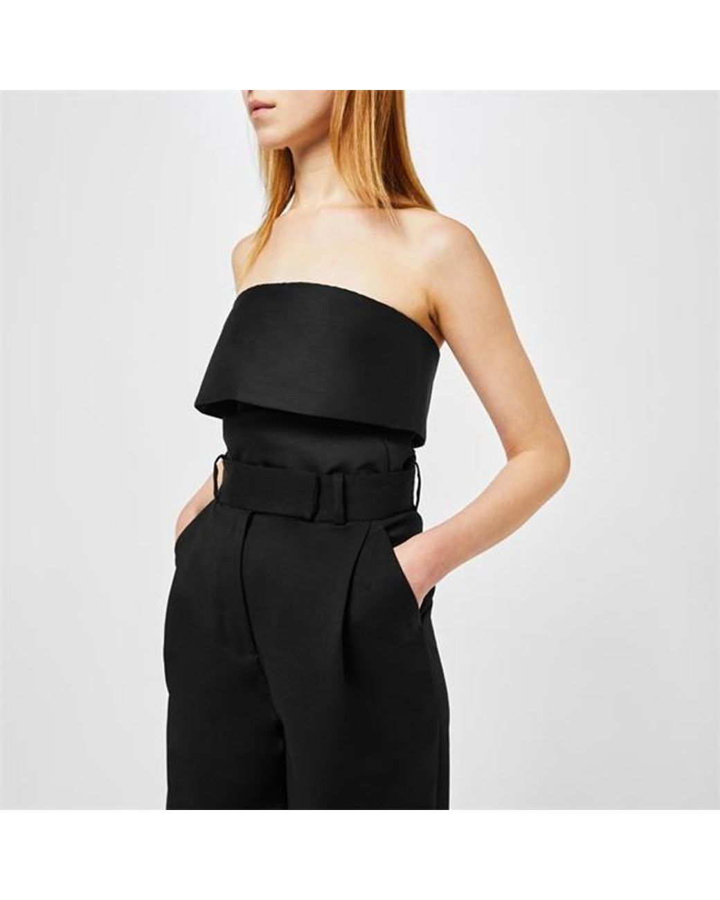 Totême Black Deep-Pleated Straight Pants