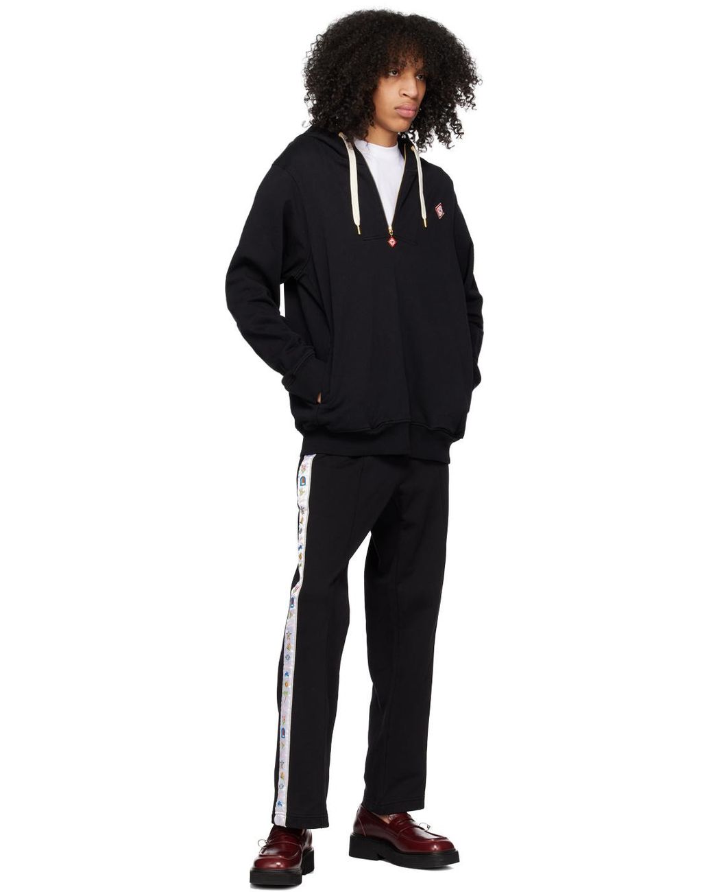 Casablanca Black Logo Casual Pants for men