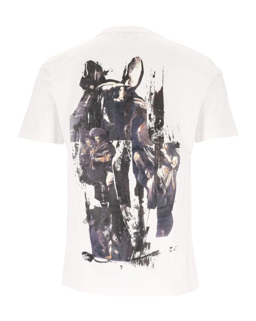 Off-White c/o Virgil Abloh White Torn Mercy Back Print T-Shirt for men