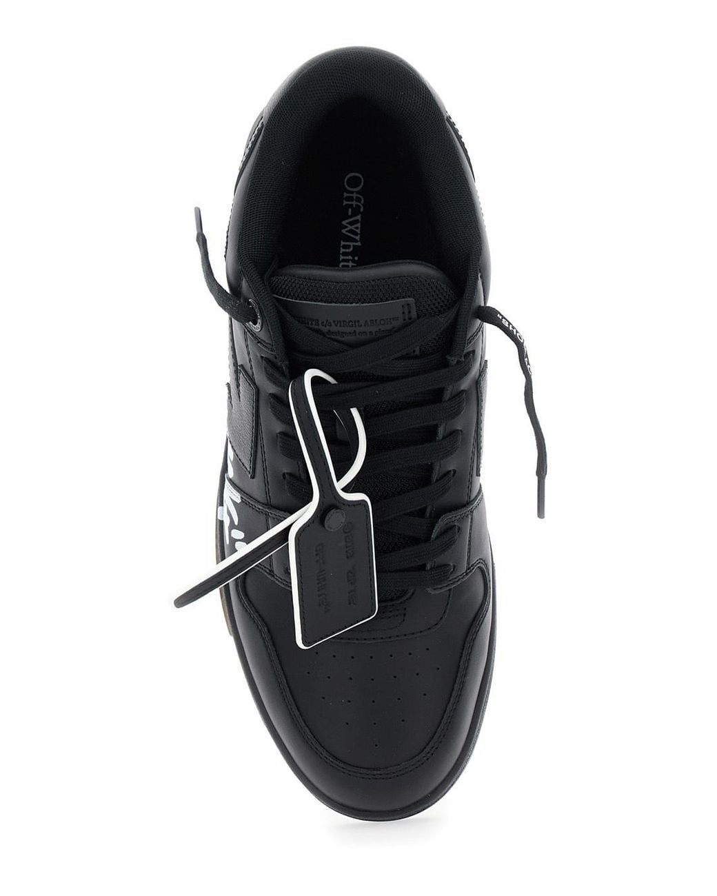 Off-White c/o Virgil Abloh Black 'Out Of Office' Low Top Sneakers With Arrow Patch for men