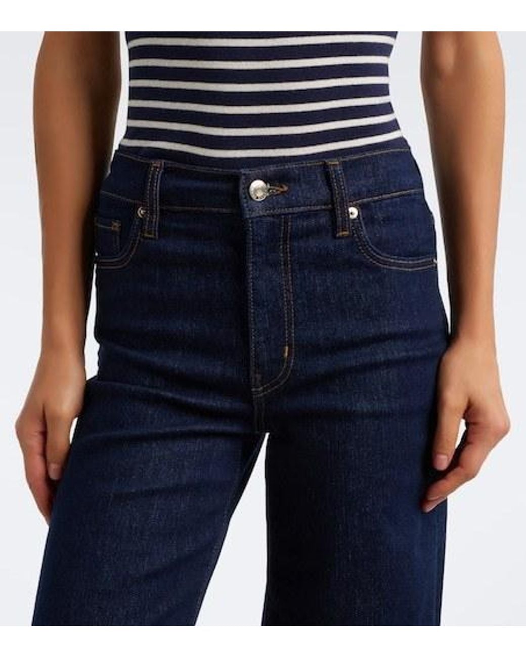 FRAME Blue The Palace Flared Jeans