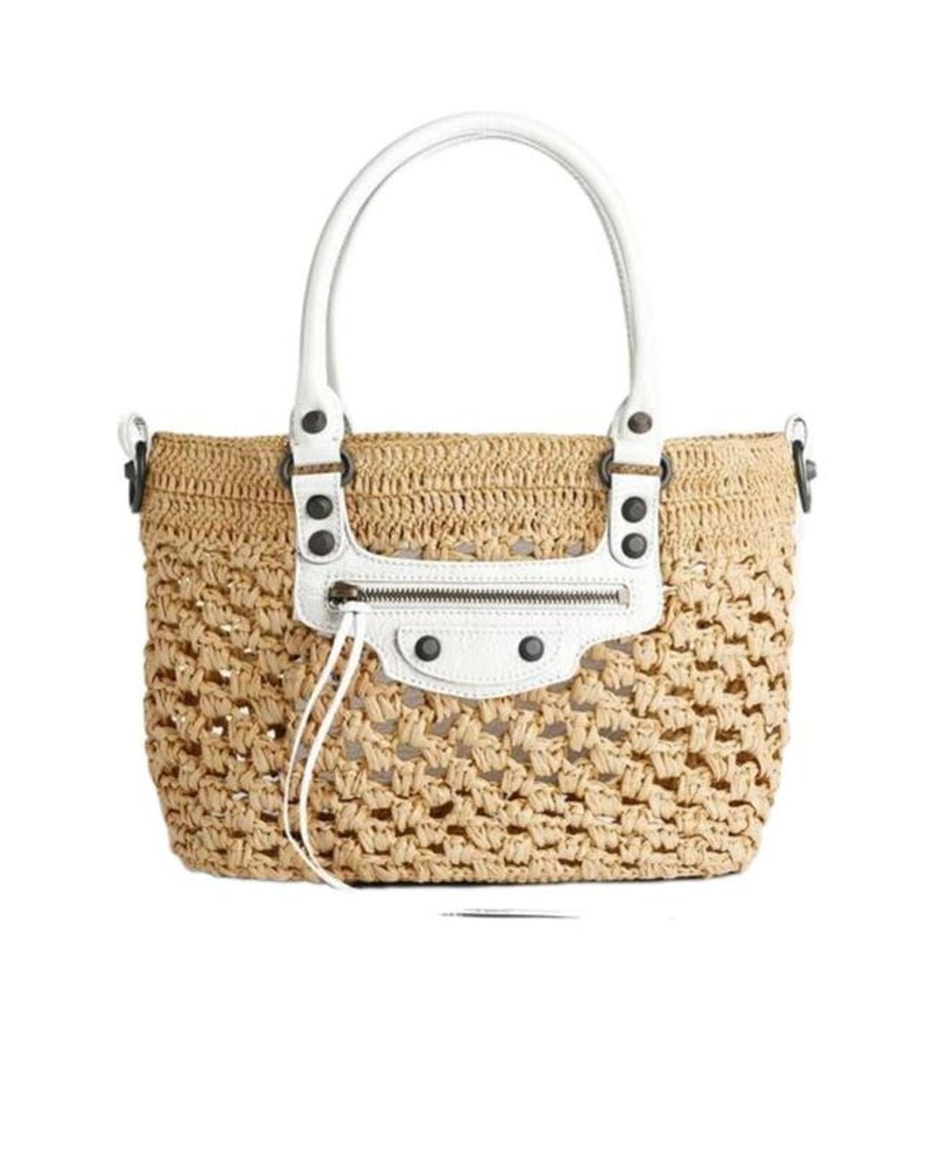 Balenciaga White Le City Basket Small