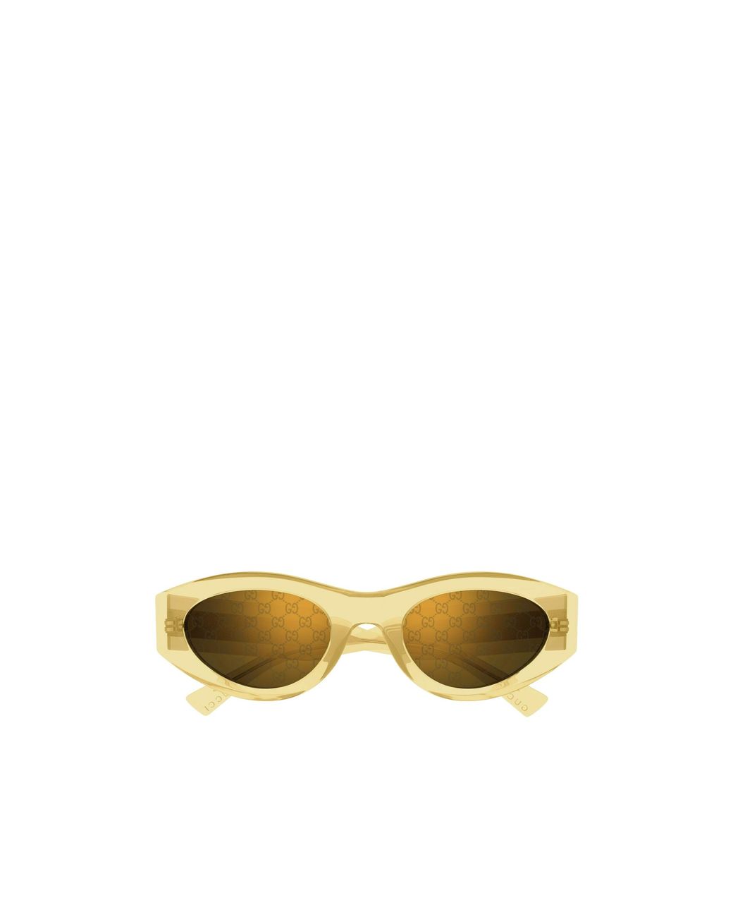 Gucci Yellow Eyewear Oval Frame Sunglasses