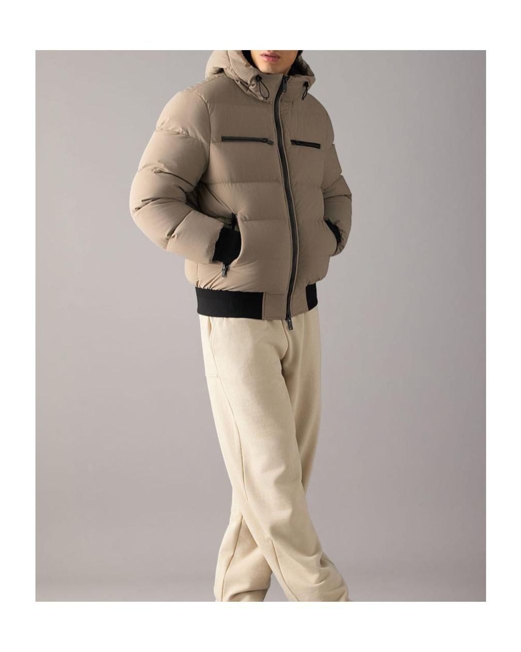 Moose Knuckles Natural Soho Down Bomber for men