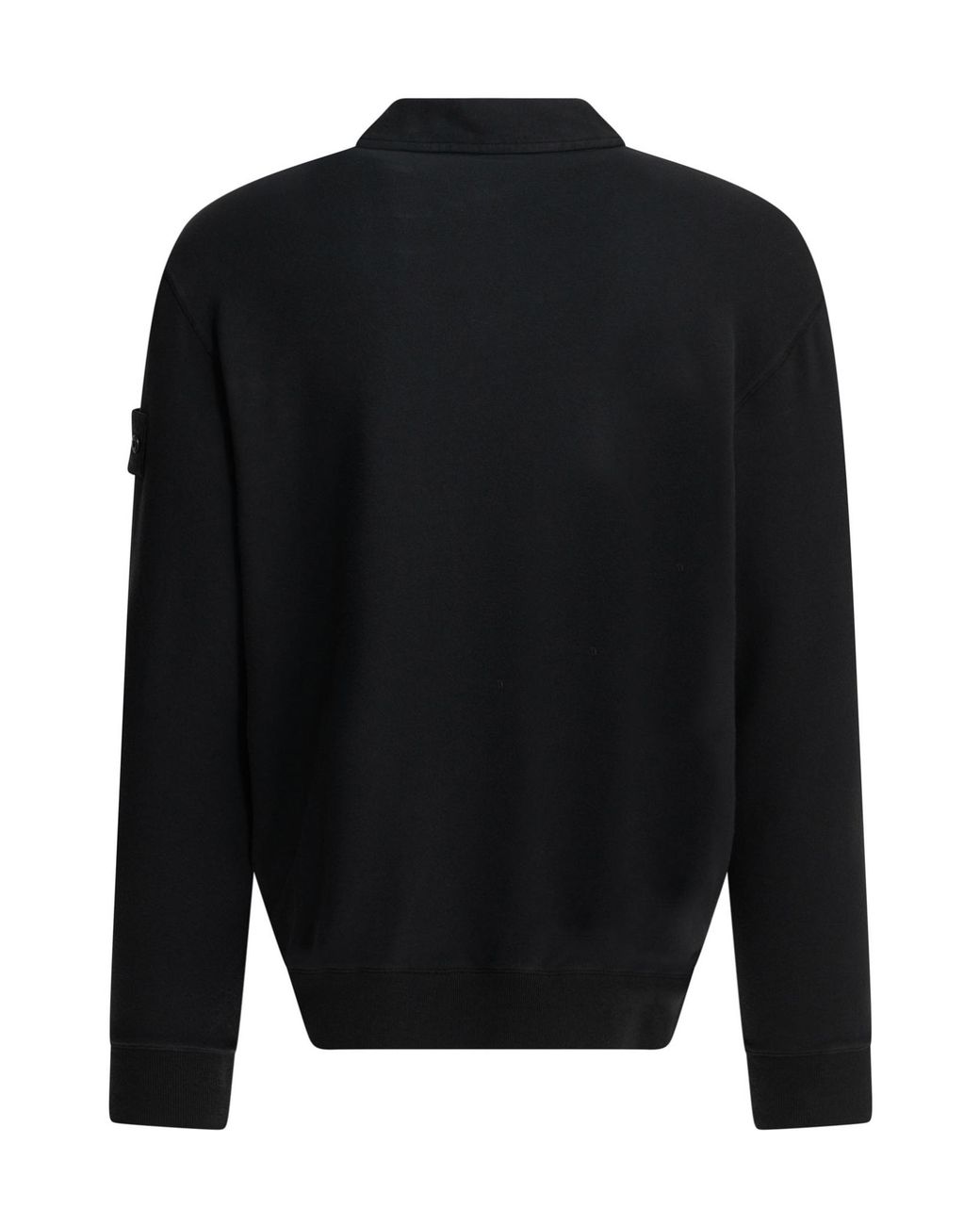 Stone Island Black Long-Sleeve Polo Shirt for men