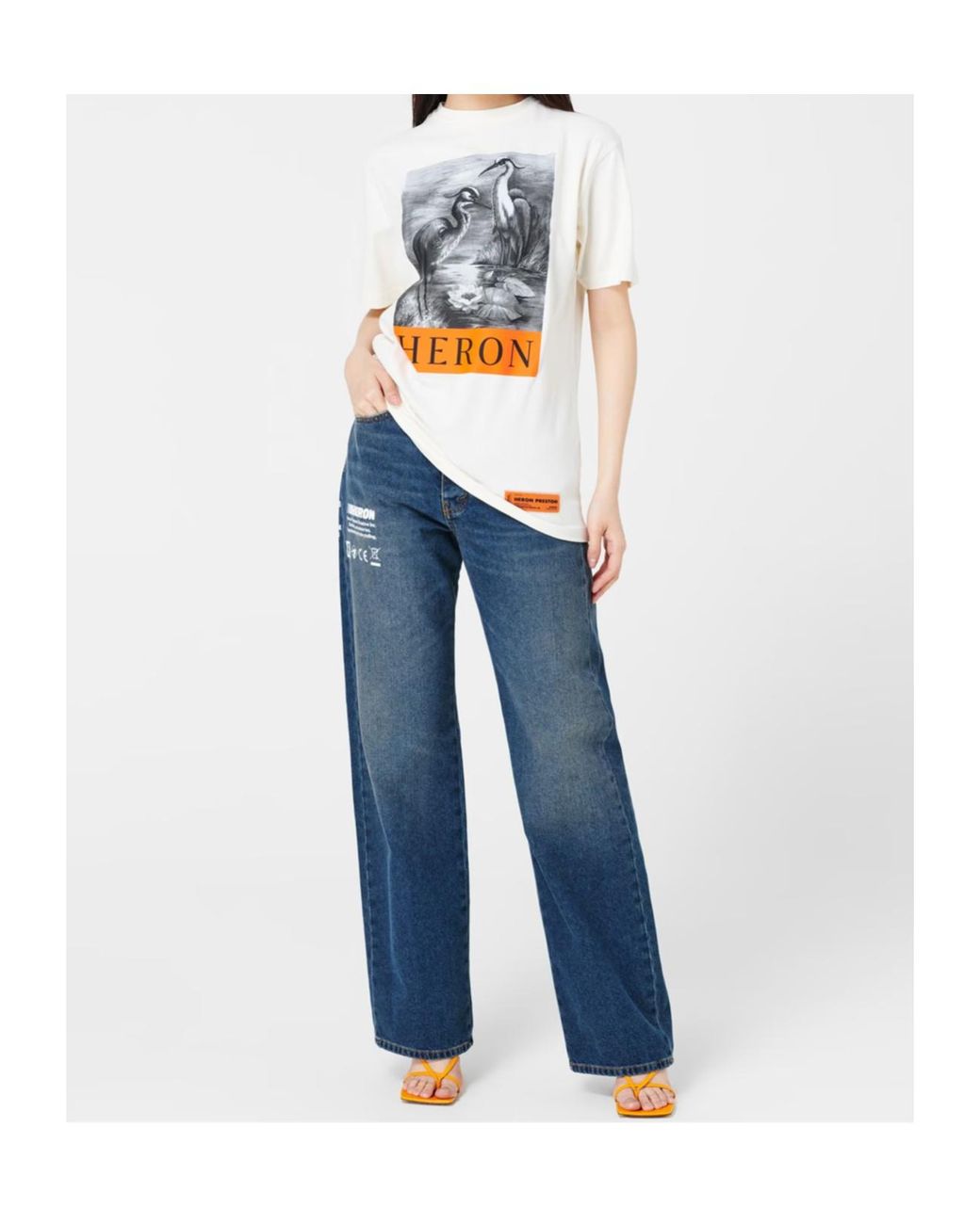 Heron Preston Gray Logo Short-Sleeved T-Shirt
