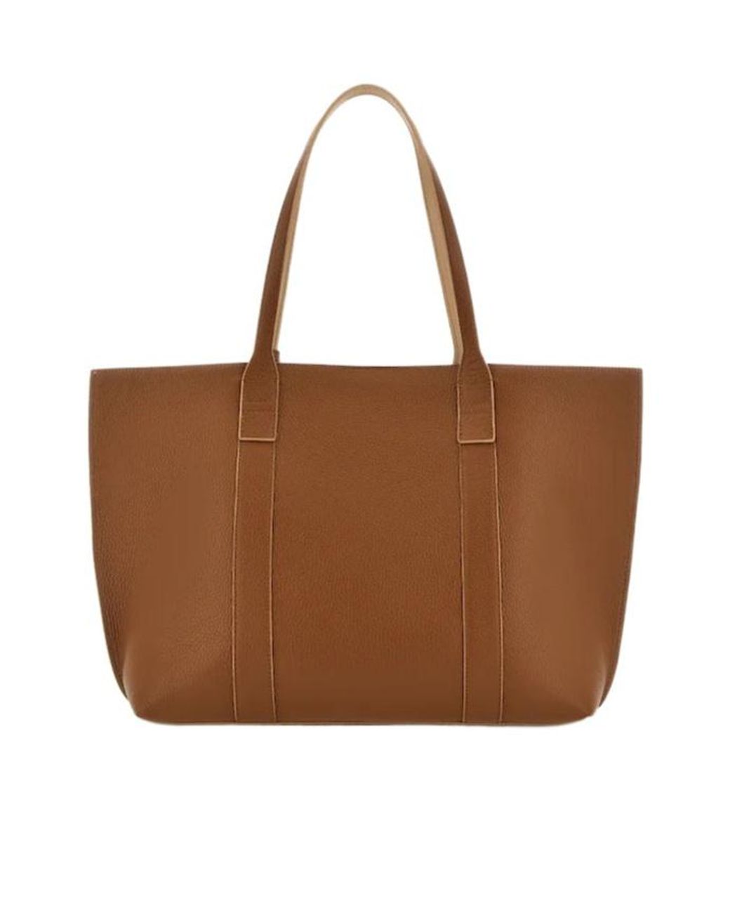 Hogan Brown Hanging Accent Script Top Handle Bag