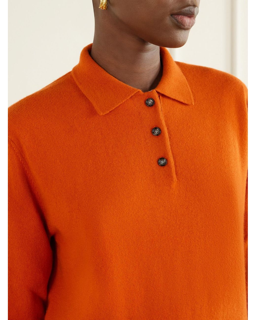 Allude Orange Cashmere Sweater