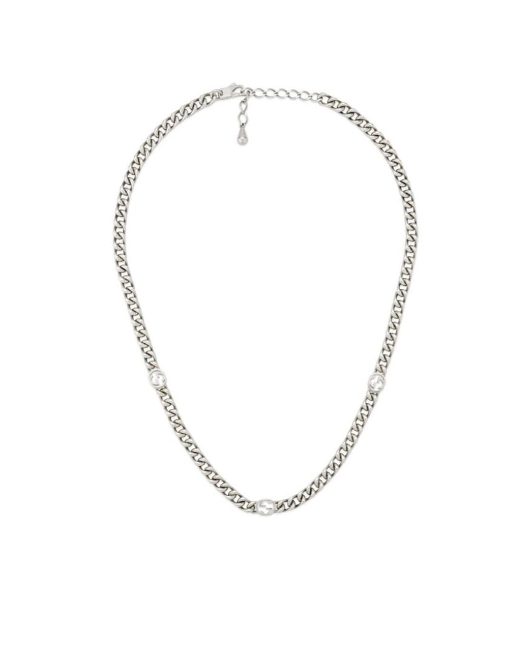 Gucci Metallic Interlokcing Necklace for men