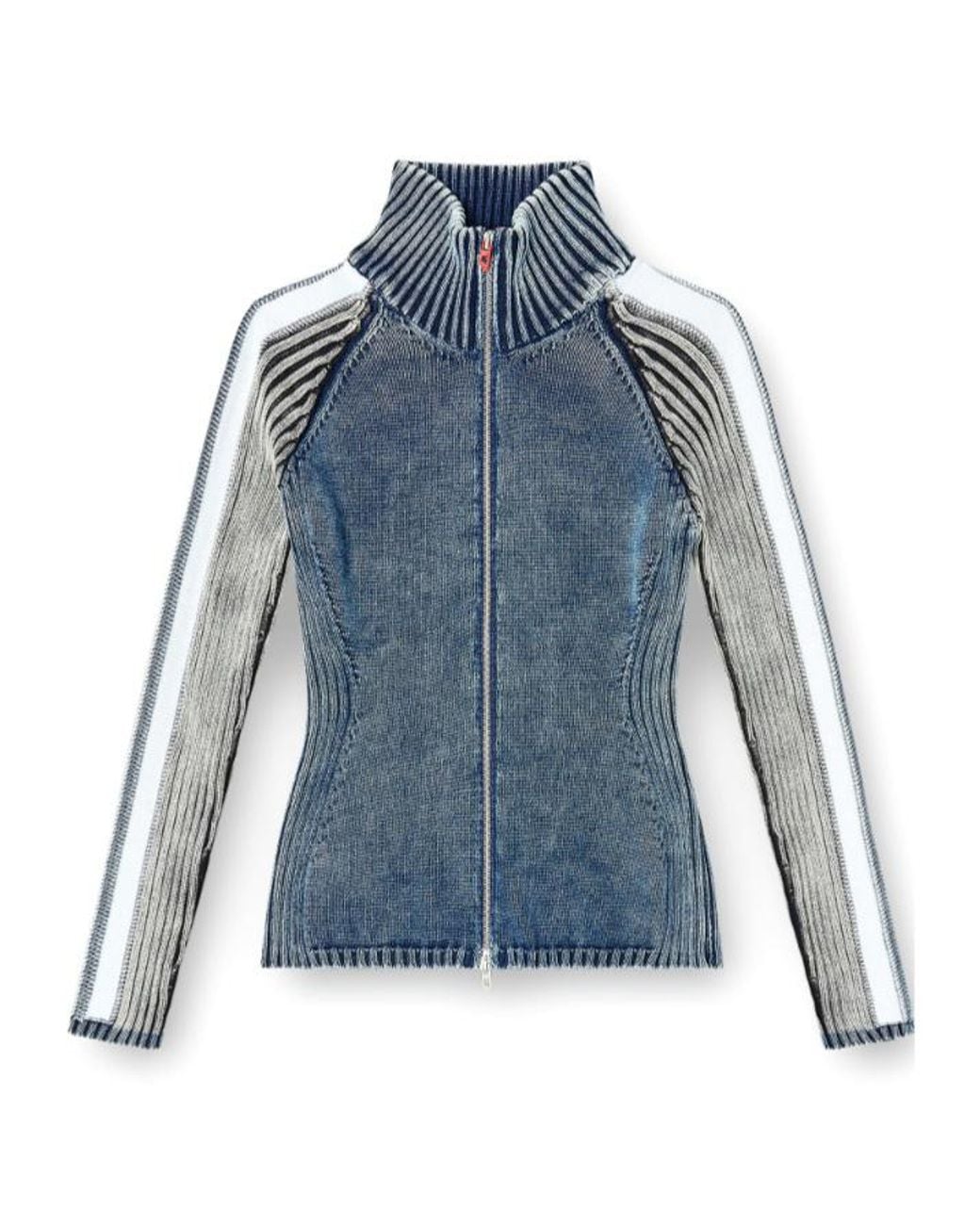 DIESEL Blue M-Estrella Zip-Up Cardigan